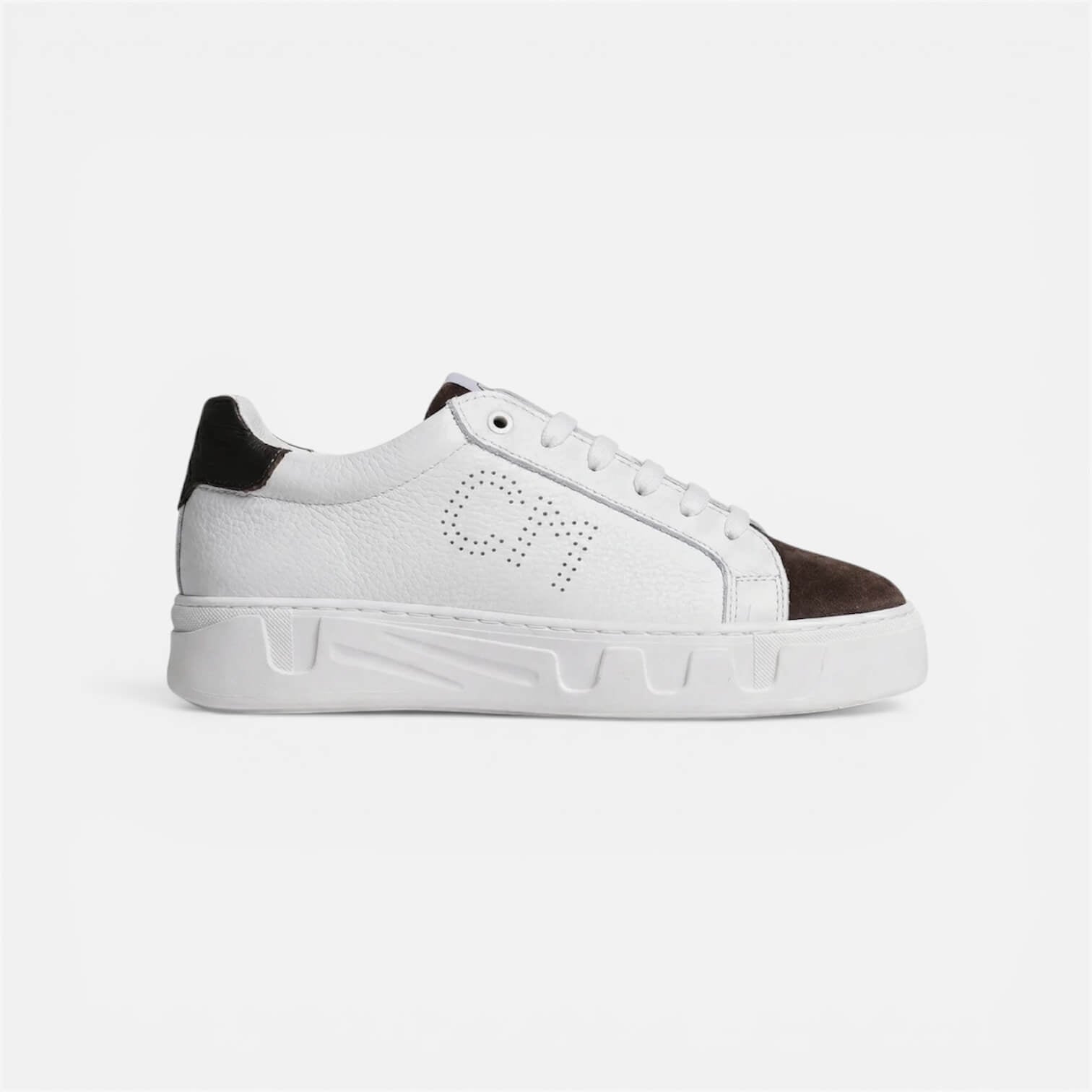 PASOL SNEAKERS WEISS/BRAUN - MADE IN ITALY