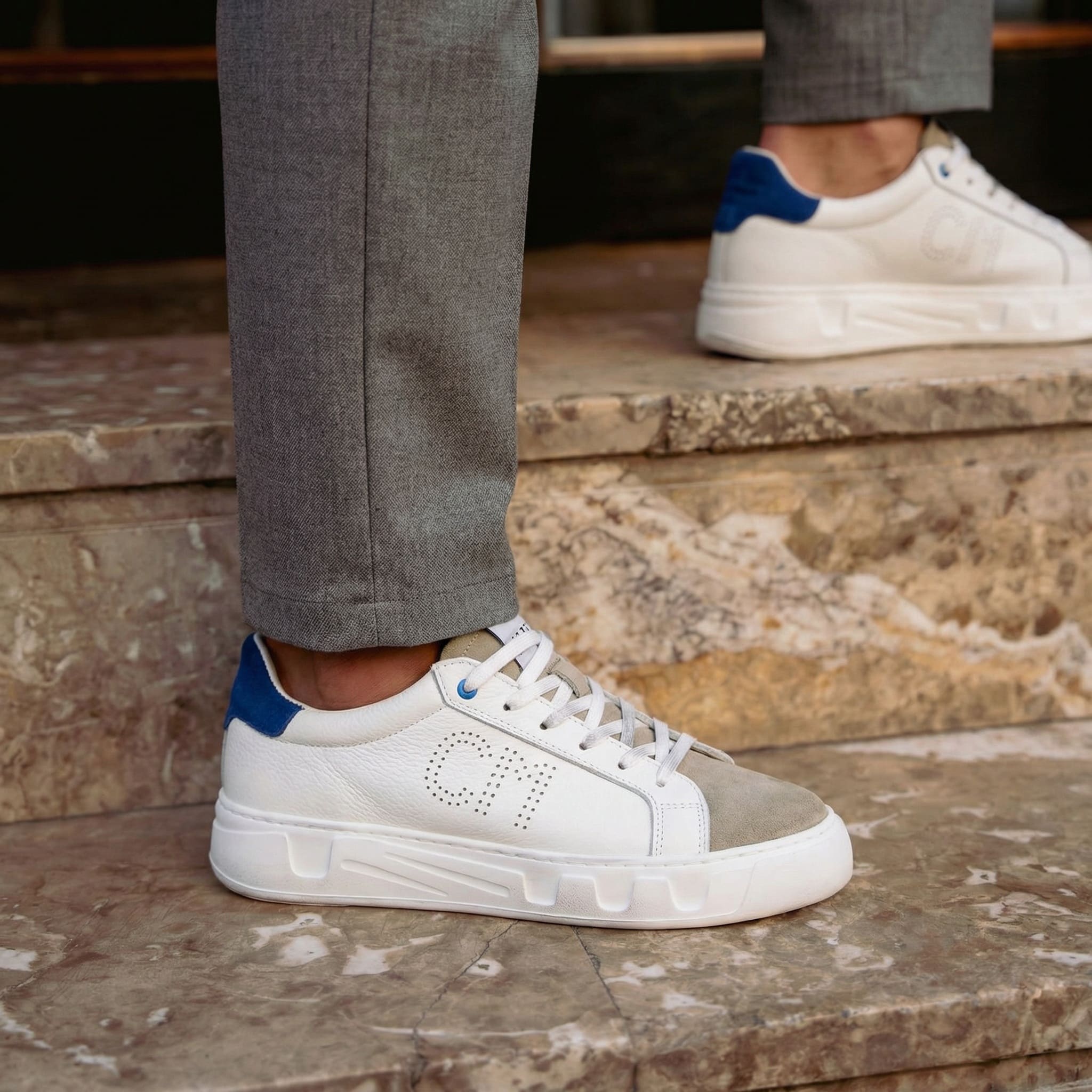 PASOL SNEAKERS BLAU - MADE IN ITALY