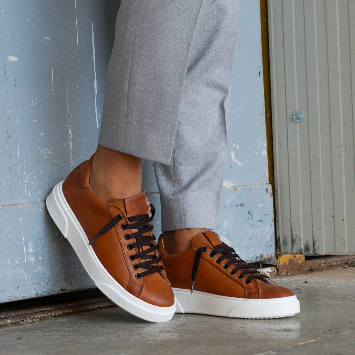 THE NICE SNEAKERS COGNAC - MADE IN ITALY