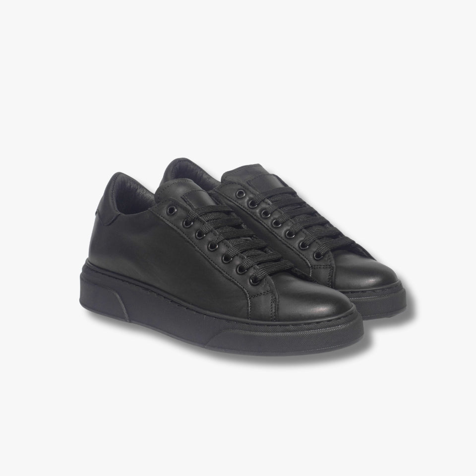 THE NICE SNEAKERS NOIR - PELLE MADE IN ITALY