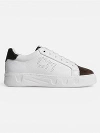 PASOL SNEAKERS WHITE/BROWN - MADE IN ITALY
