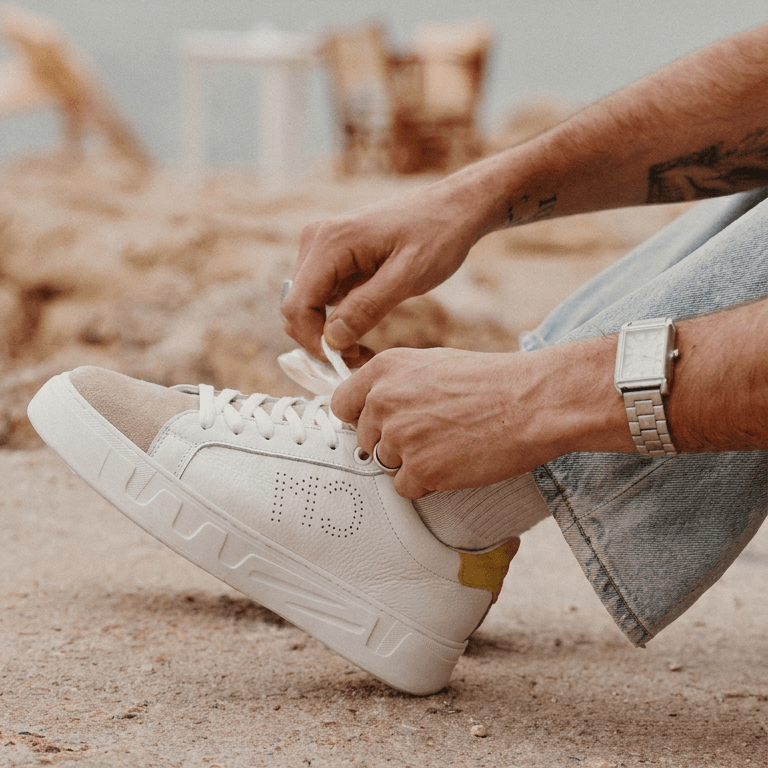 PASOL SNEAKERS GIALLO - MADE IN ITALY