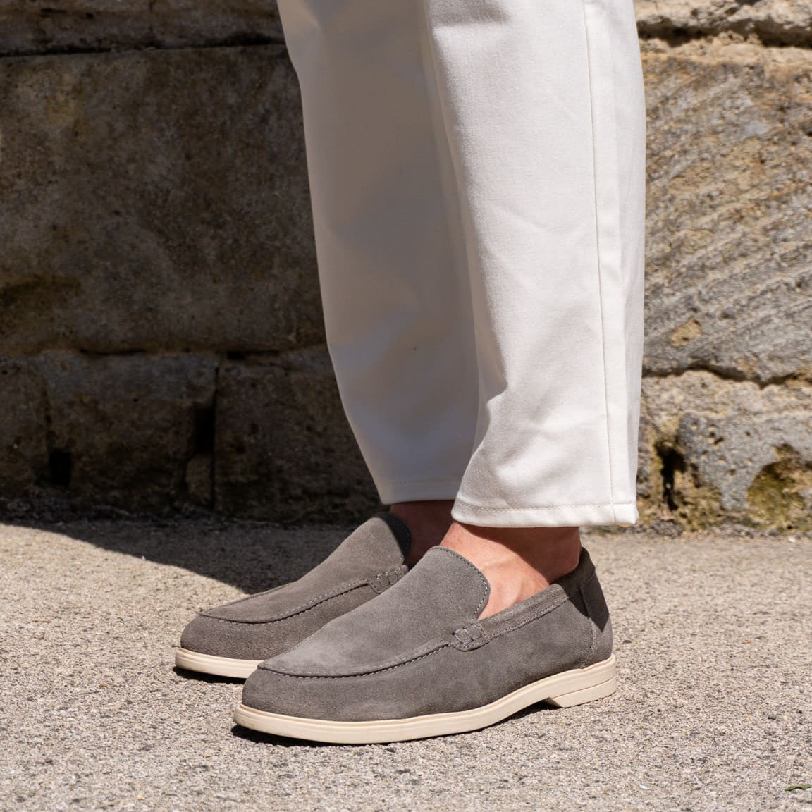 MOCASSINI YACHT GRIGIO - MADE IN ITALY