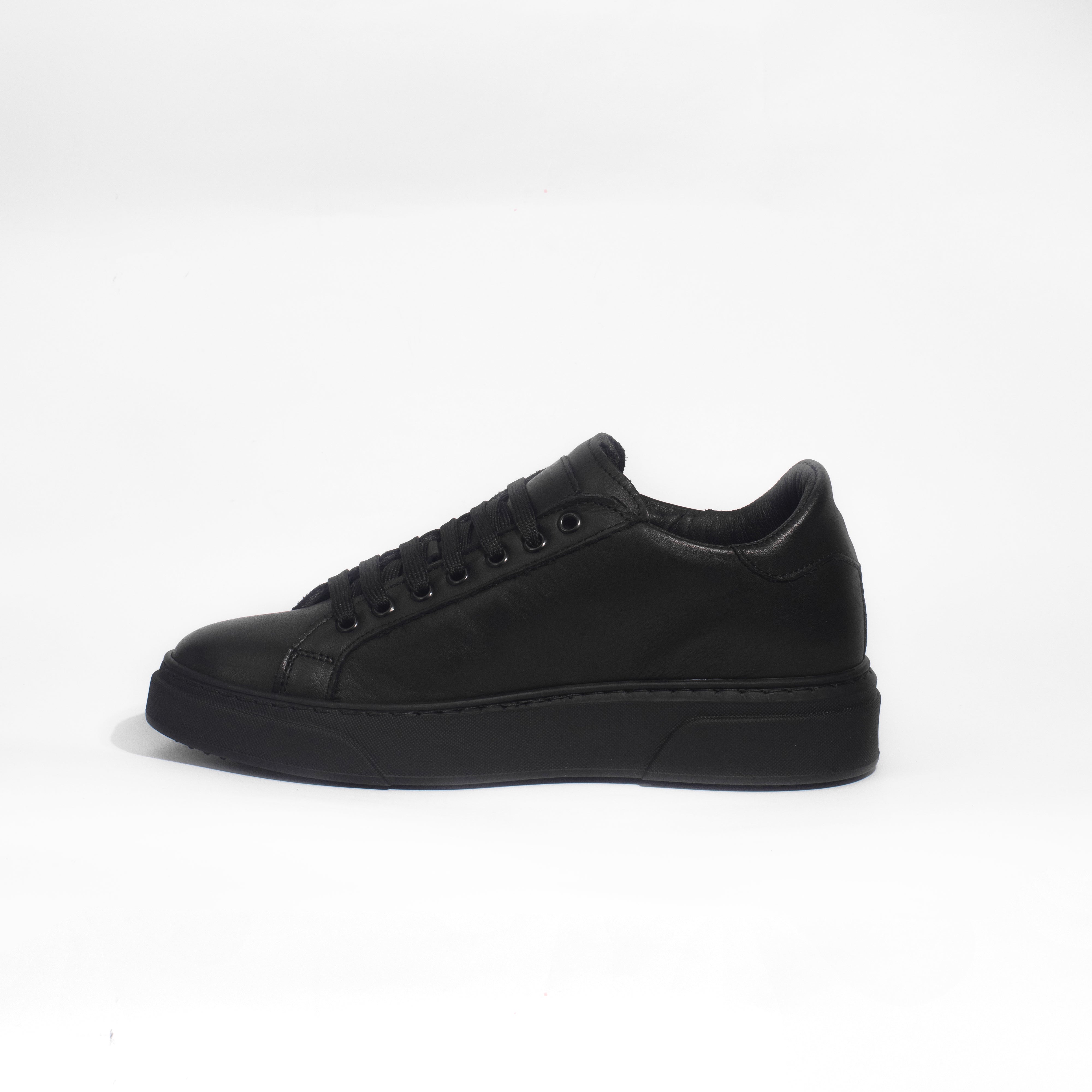 THE NICE SNEAKERS NERO - PELLE MADE IN ITALY