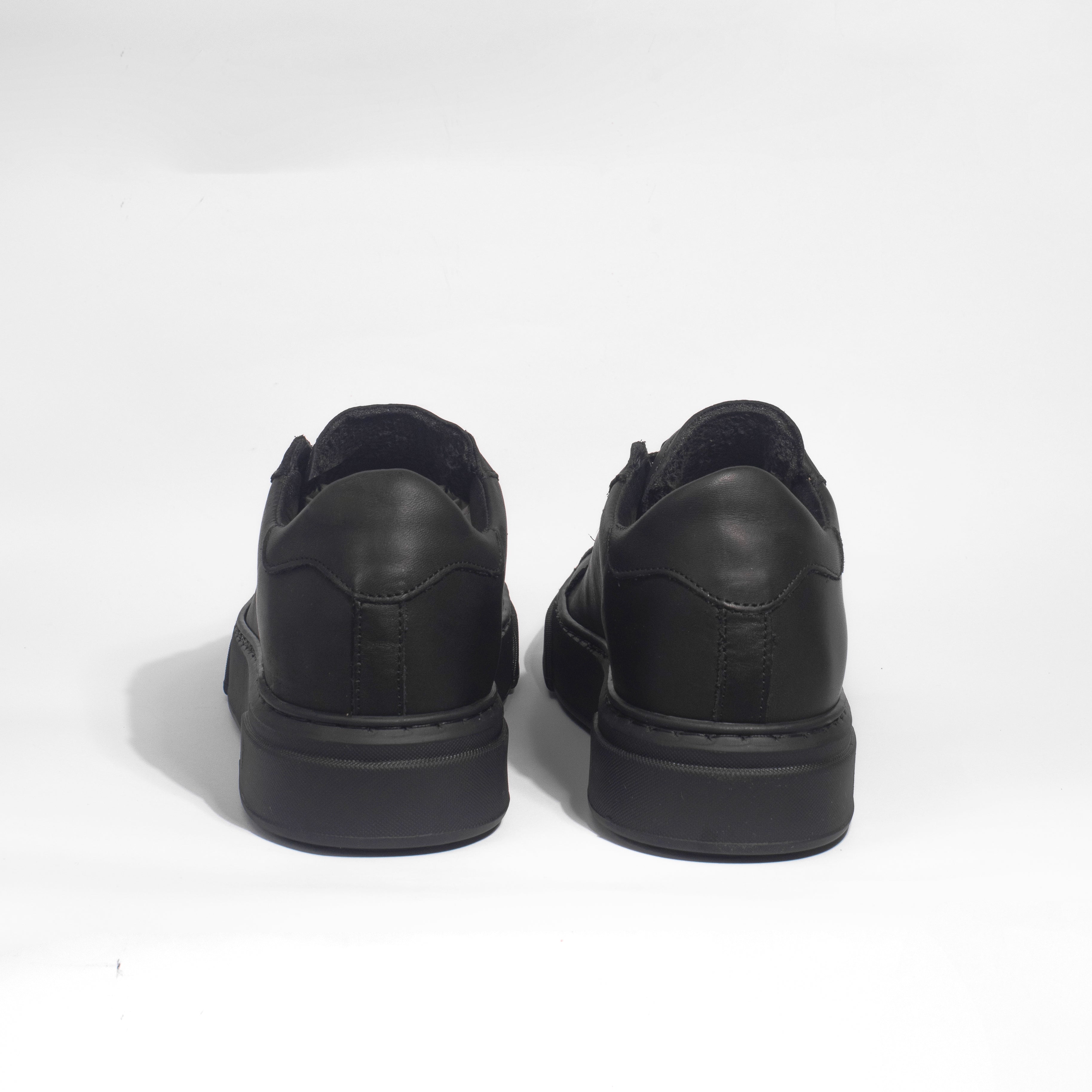 THE NICE SNEAKERS NERO - PELLE MADE IN ITALY