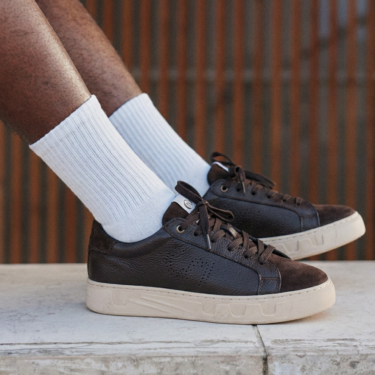 PASOL SNEAKERS MARRONE - MADE IN ITALY